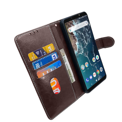 Mi A2 Magnetic flip case in coffee & brown by Pikkme – photo 3