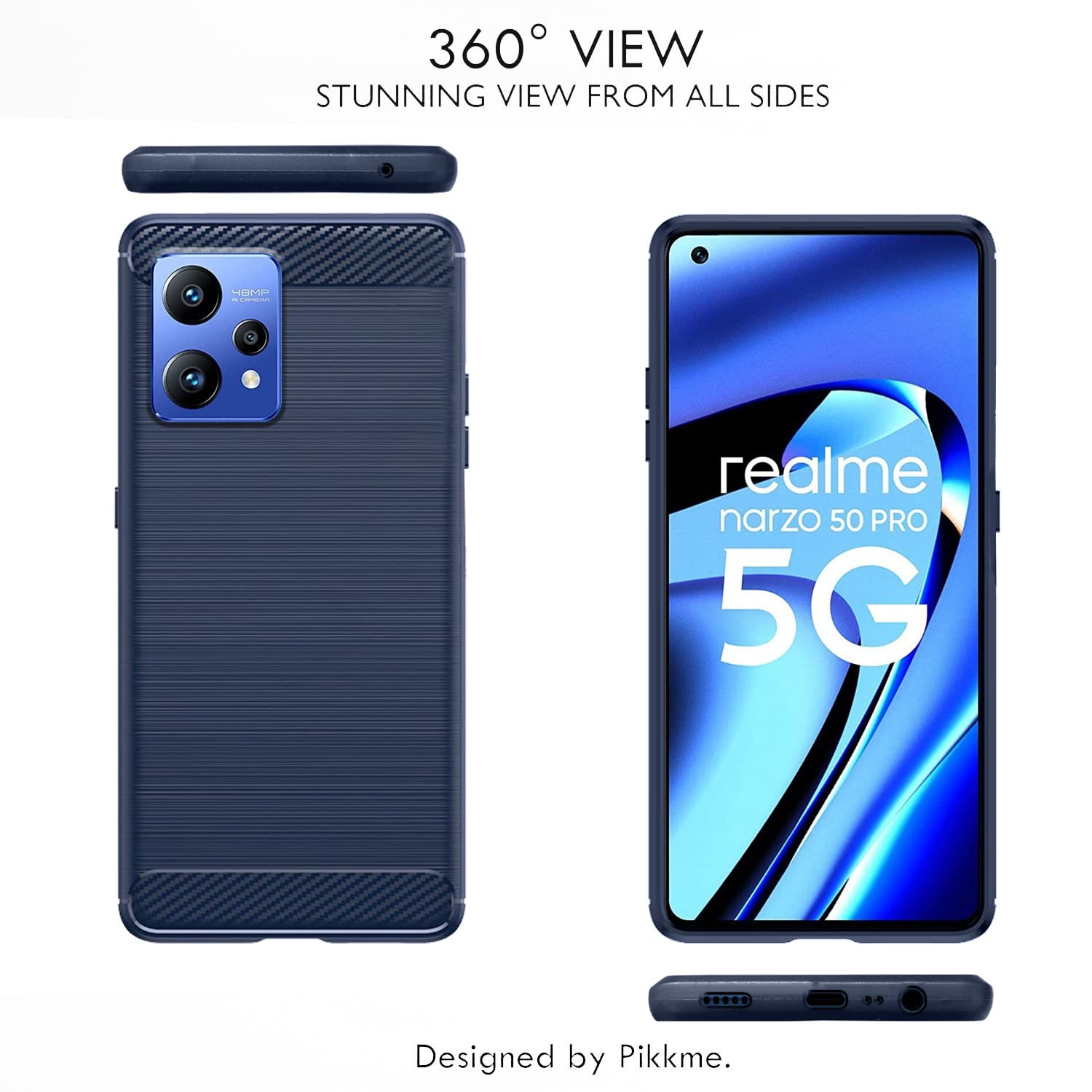 Blue Hybrid mobile back cover for Realme Narzo 50 Pro 5G – Pikkme – photo 3