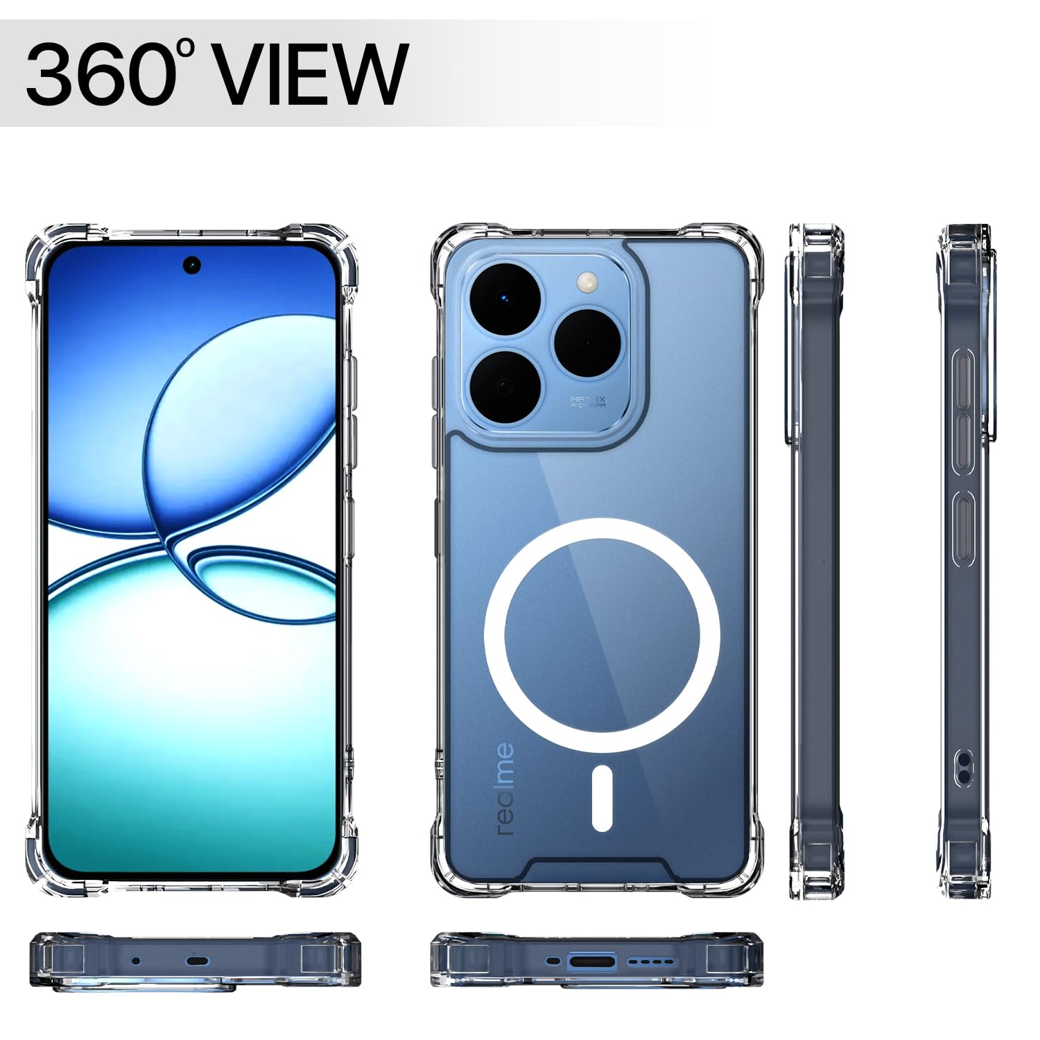 Realme 15T/Narzo 90 5G MagSafe phone cover in transparent mag-safe by Pikkme – photo 7
