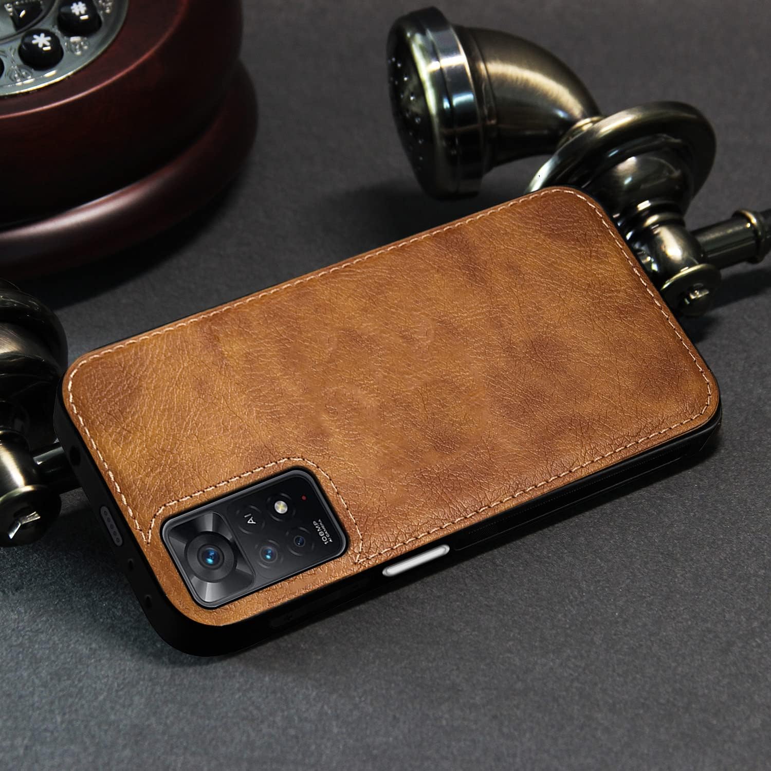 Pikkme brown Leather mobile cover for Redmi Note 11 Pro/Note 11 Pro Plus 5G – photo 5