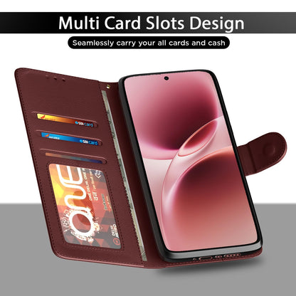 Vivo V70/V70 Wallet flip cover in brown by Pikkme – photo 5