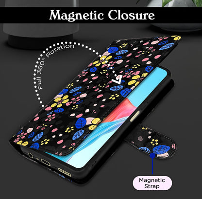 Black flower flip cover for Oppo A38/A18 4G – Pikkme – photo 6