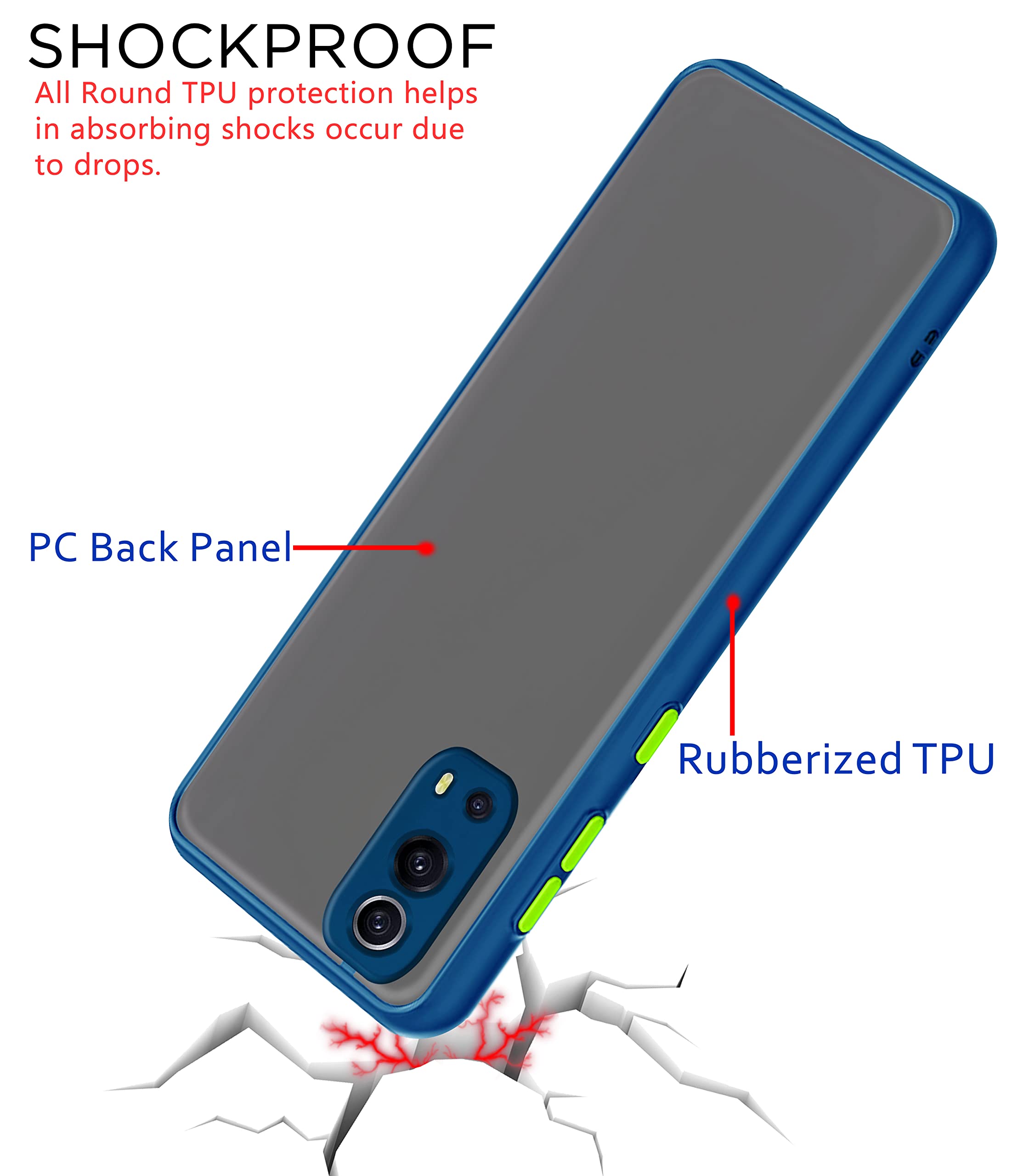 Pikkme iQOO Z3 5G Hybrid blue mobile back cover – photo 4