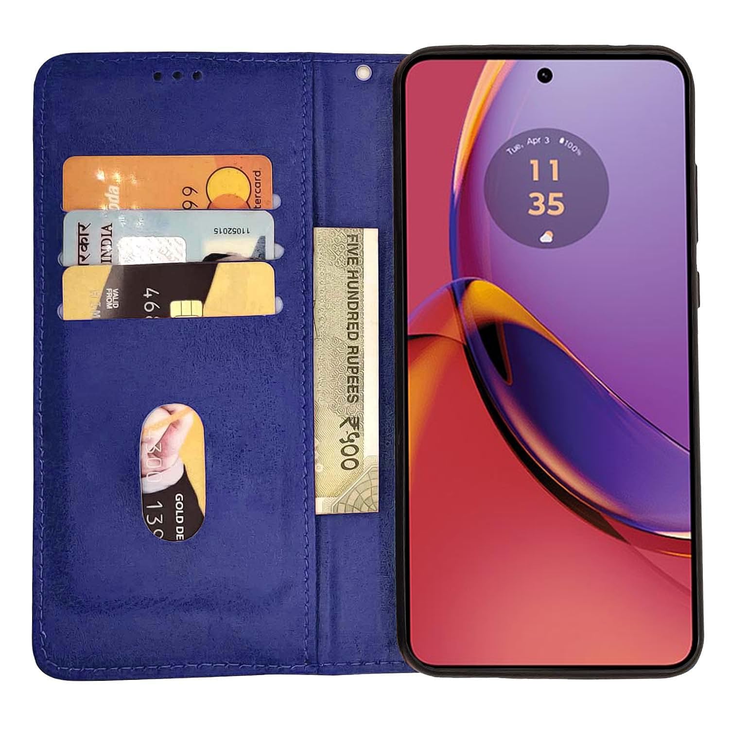 Blue flip case for Moto G84 5G – Pikkme – photo 2