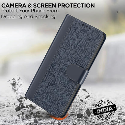 Pikkme Nothing Phone 3a 5G Vintage Flip Cover (Blue)