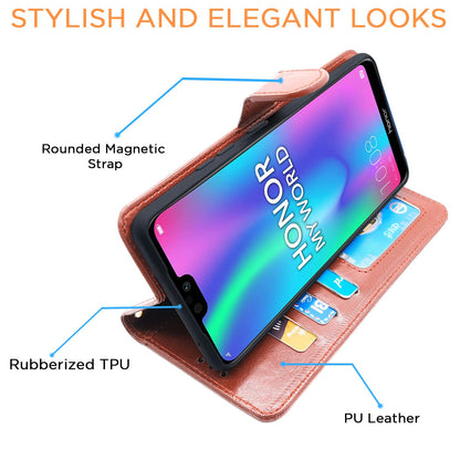 Pikkme brown mobile flip cover for Honor 9N – photo 5