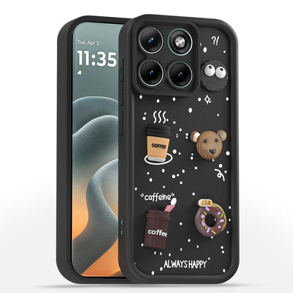 Moto Edge 70 Fusion 5G/3D Silicone phone cover in black by Pikkme