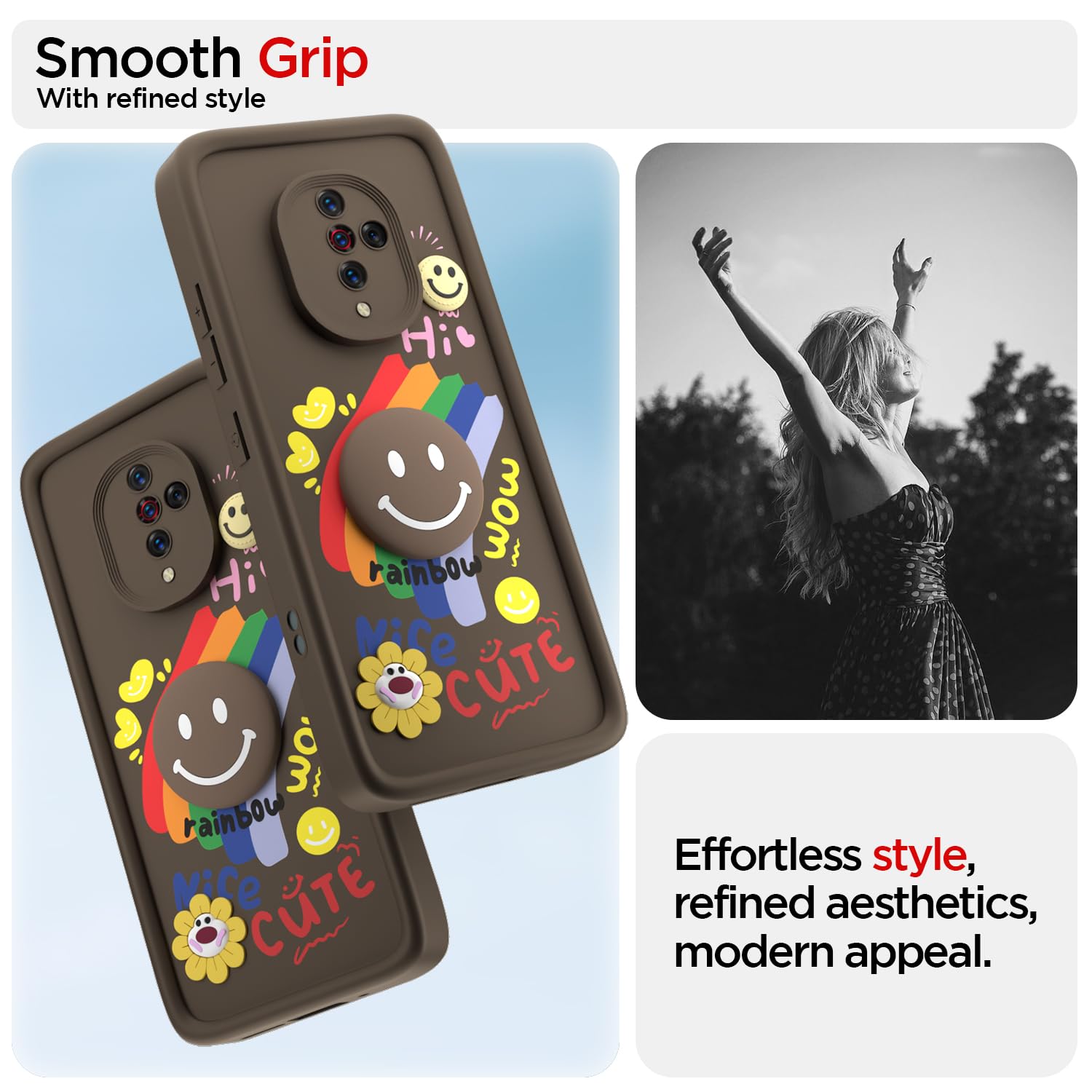 Pikkme Vivo S1 Pro Soft Silicone brown mobile cover – photo 2