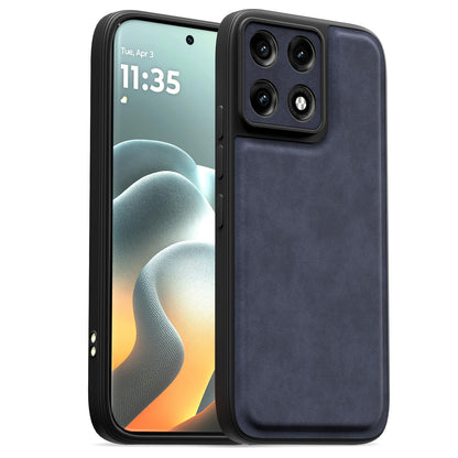 Pikkme blue Leather back cover for Moto Edge 70 Pro 5G