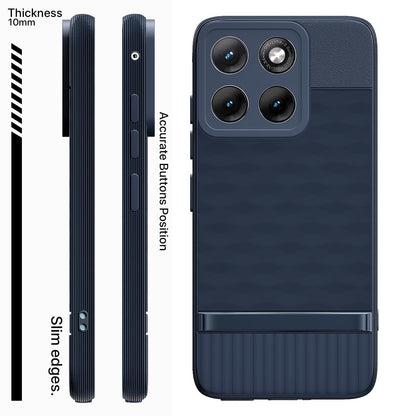 Moto Edge 70 Fusion 5G Silicone back cover in blue by Pikkme – photo 3