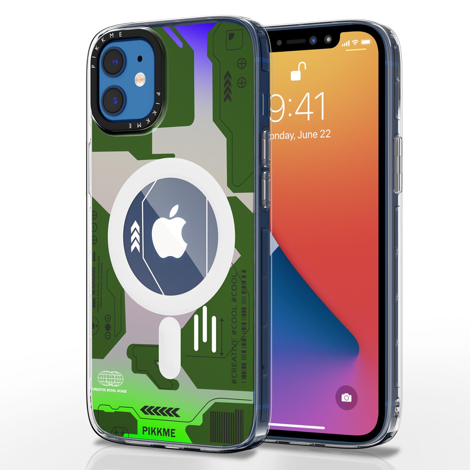 Pikkme iPhone 12/12 Pro Printmagsafe Back Cover (green)