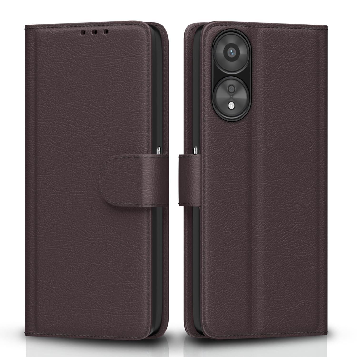 Oppo A78 5G flip cover in coffee by Pikkme
