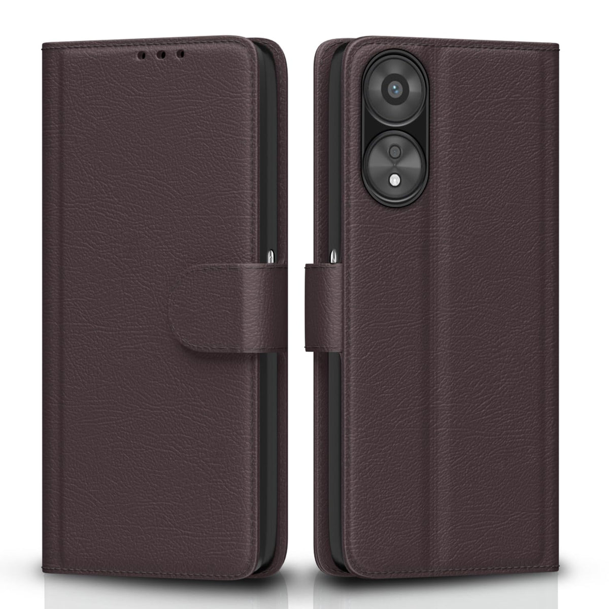 Oppo A78 5G flip cover in coffee by Pikkme