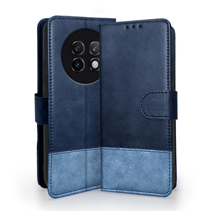 Pikkme navy & light blue Magnetic flip cover for Realme 13 Plus 5G/P1