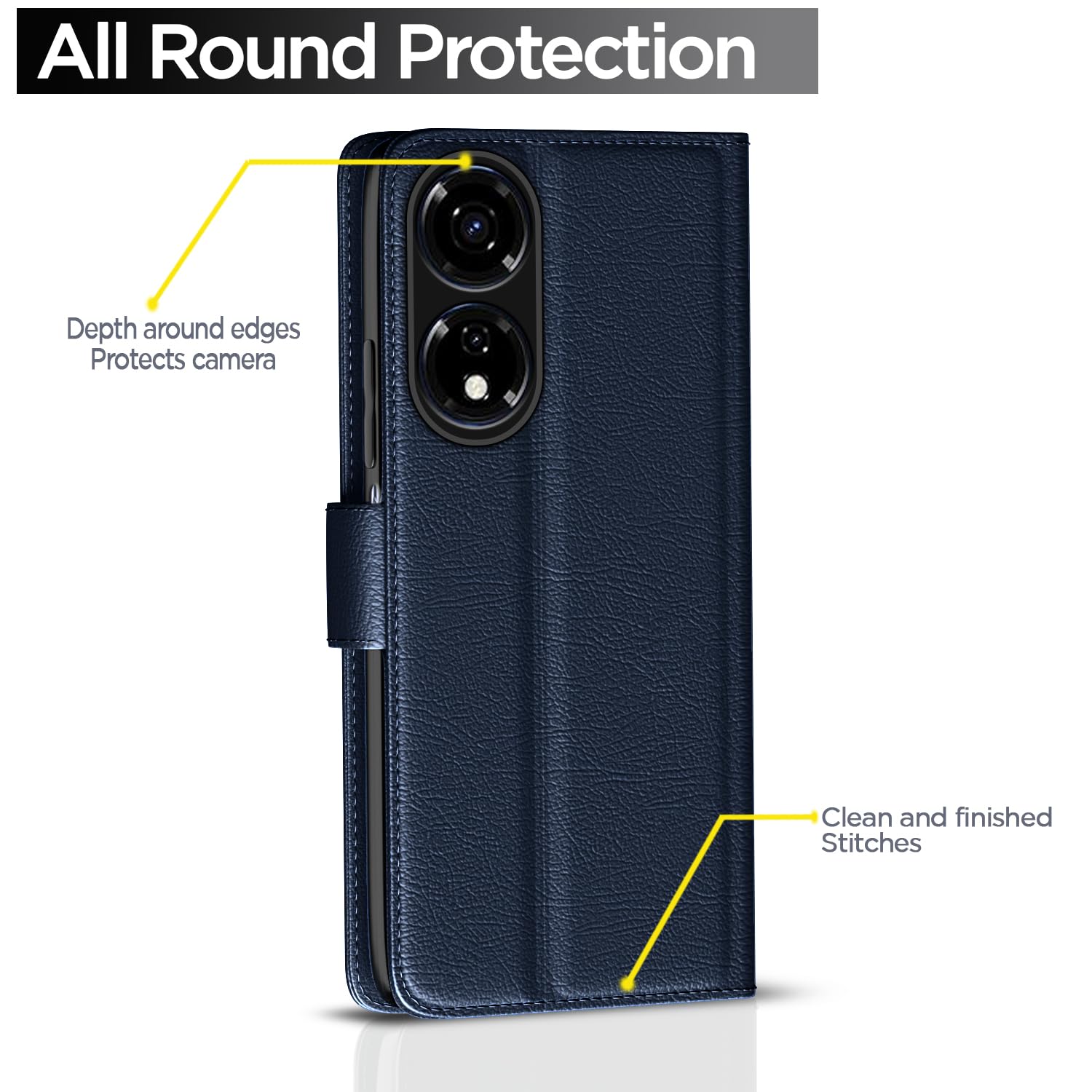 Itel P55 5G flip cover in blue by Pikkme – photo 4