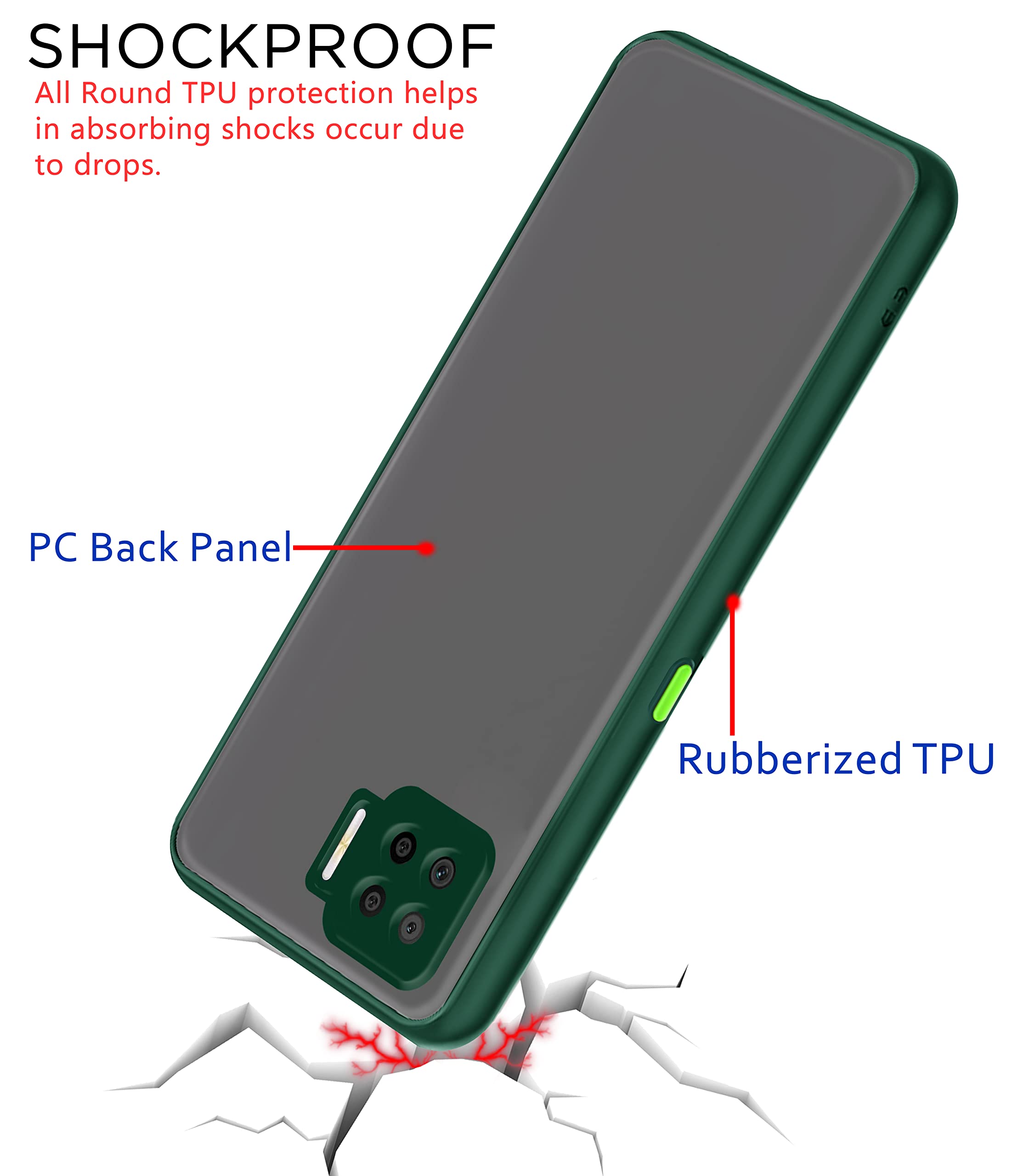 Pikkme green mobile back cover for Oppo F17 – photo 4