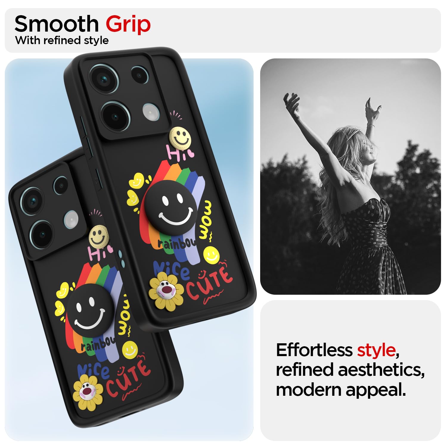 Black Soft Silicone mobile back cover for Redmi Note 13 Pro/Poco X6 5G – Pikkme – photo 2