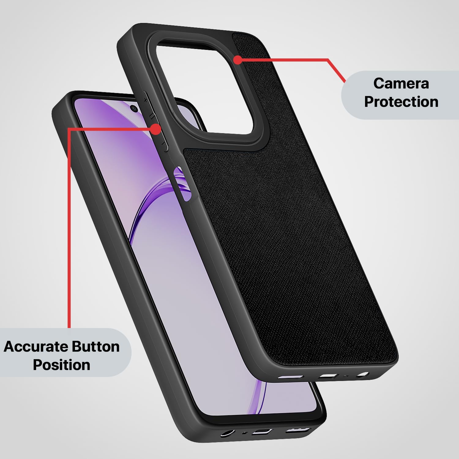 Pikkme black back cover for Oppo A3x 5G/A3x 4G – photo 3