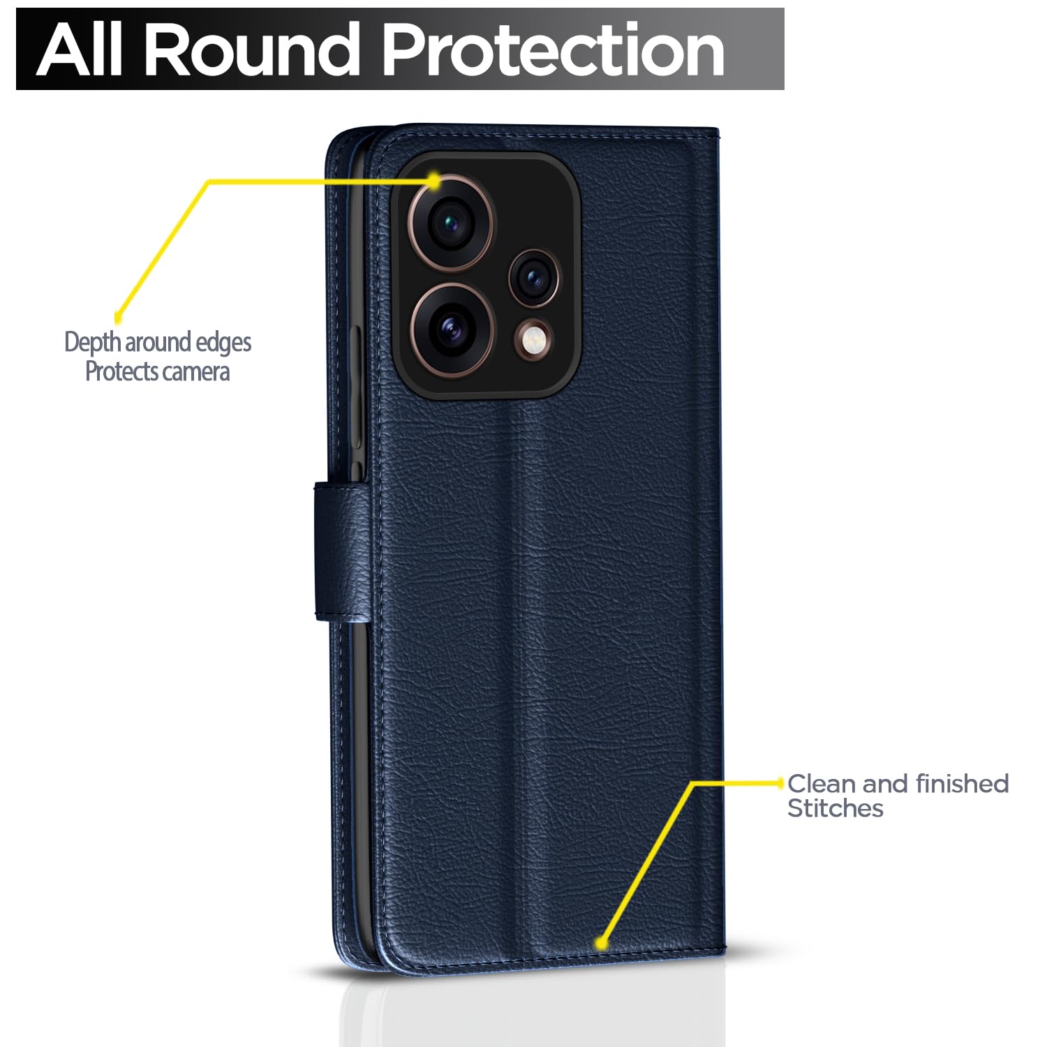 Blue wallet flip cover for Oppo Reno 15 5G – Pikkme – photo 4