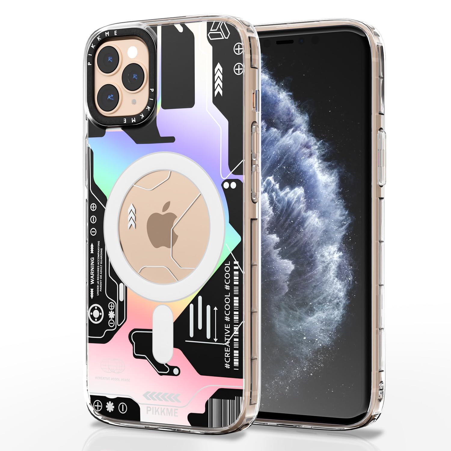 Pikkme iPhone 11 Pro Max Printmagsafe Back Cover (Black)