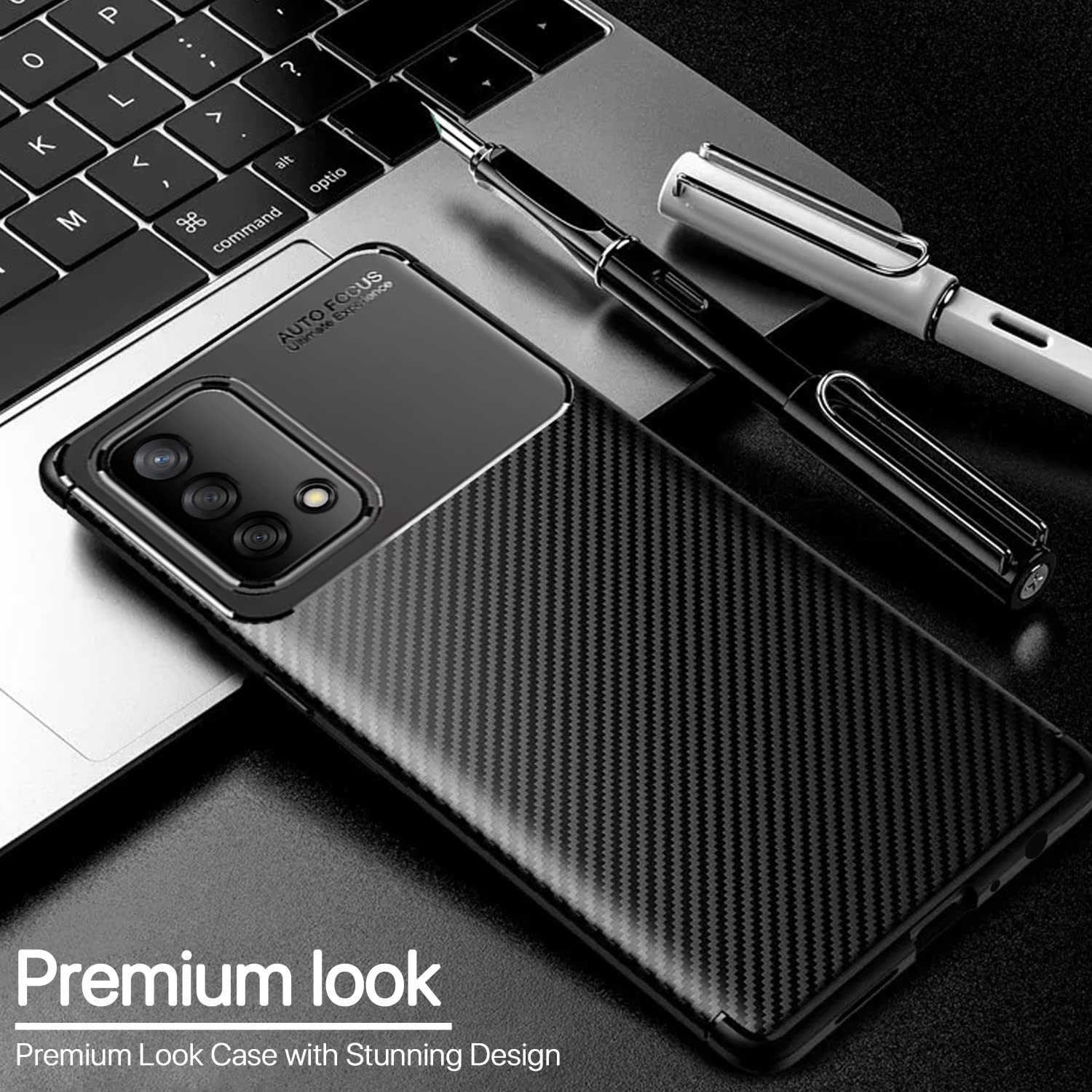 Pikkme black Carbon back cover for Oppo F19/F19s – photo 3