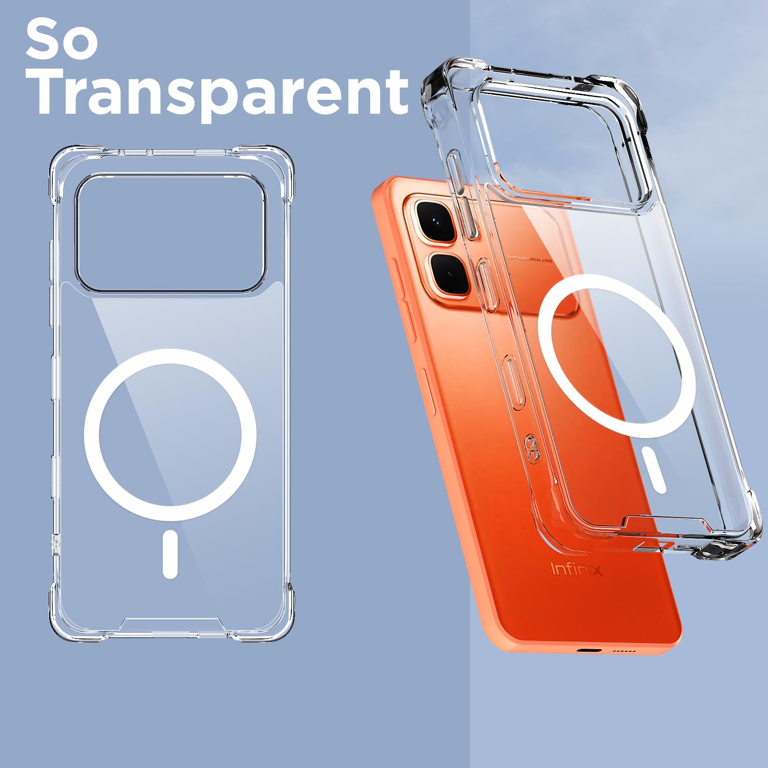 Pikkme Infinix Note Edge 5G MagSafe transparent mag-safe phone cover – photo 2