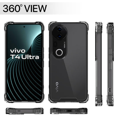 Pikkme Vivo T4 Ultra 5G PC + TPU Clear Transparent  Back Cover (Transparent)