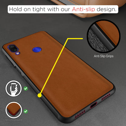 Redmi Note 7 Pro/Note 7/Note 7S Leather mobile back cover in camel by Pikkme – photo 5