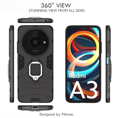 Pikkme Redmi A3 (2024)/A3x/Poco C61 D5 Tough Armor black phone cover – photo 3