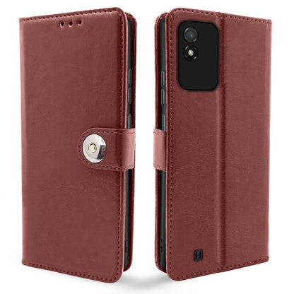 Pikkme brown flip cover for Realme Narzo 50i