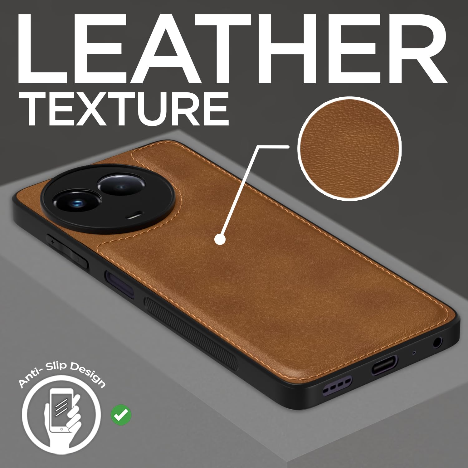 Brown Leather phone cover for Realme 11/11X 5G/Narzo 60X 5G – Pikkme – photo 7
