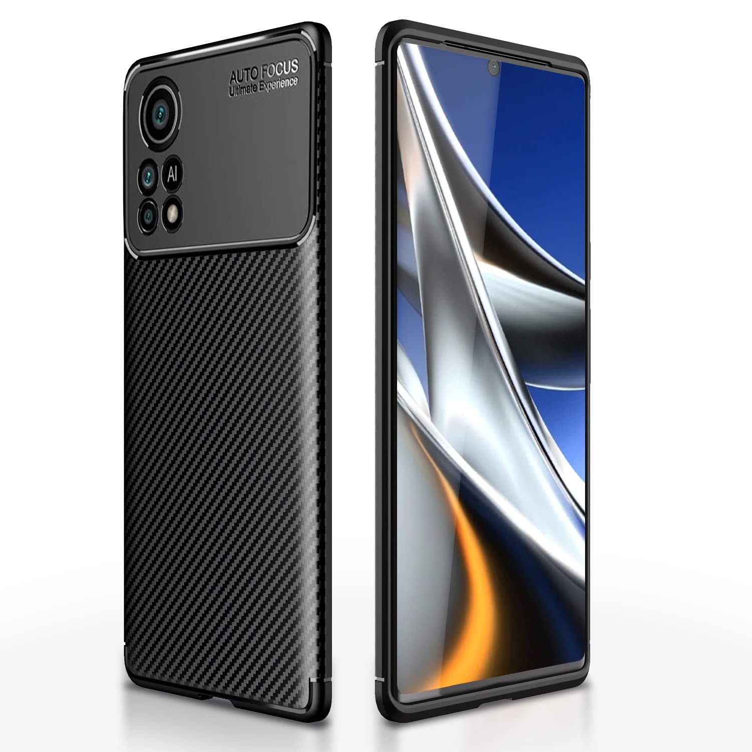 Pikkme black mobile back cover for Poco X4 Pro 5G