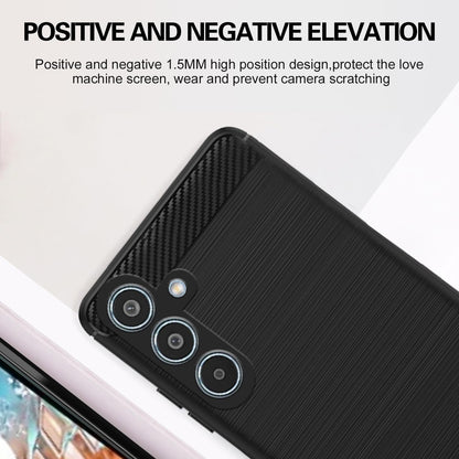 Pikkme Samsung Galaxy M35 5G Hybrid Carbon Fiber Back Cover (Black)