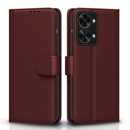 Pikkme OnePlus Nord 2T 5G brown wallet flip cover