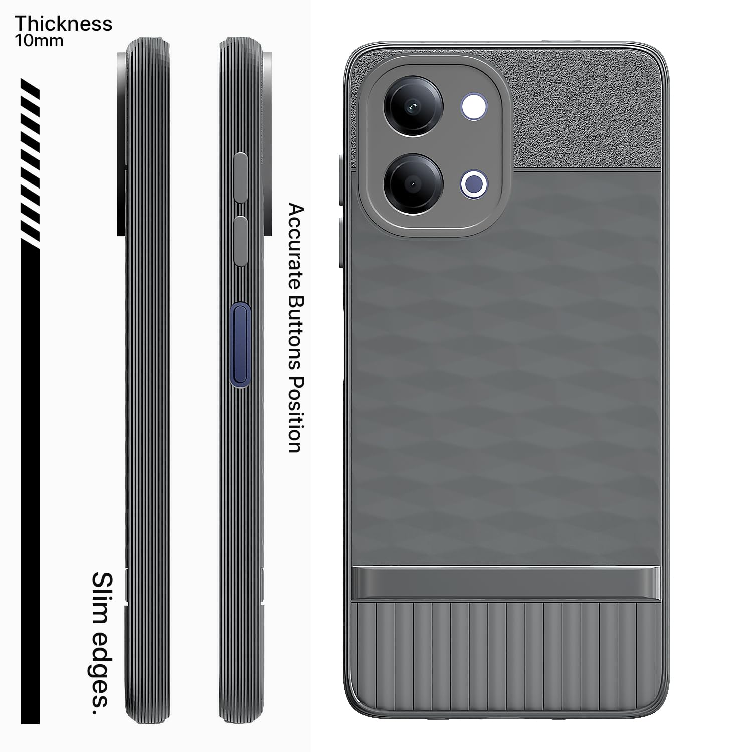 Pikkme Vivo Y11/T5 Lite 5G Silicone grey phone cover – photo 3