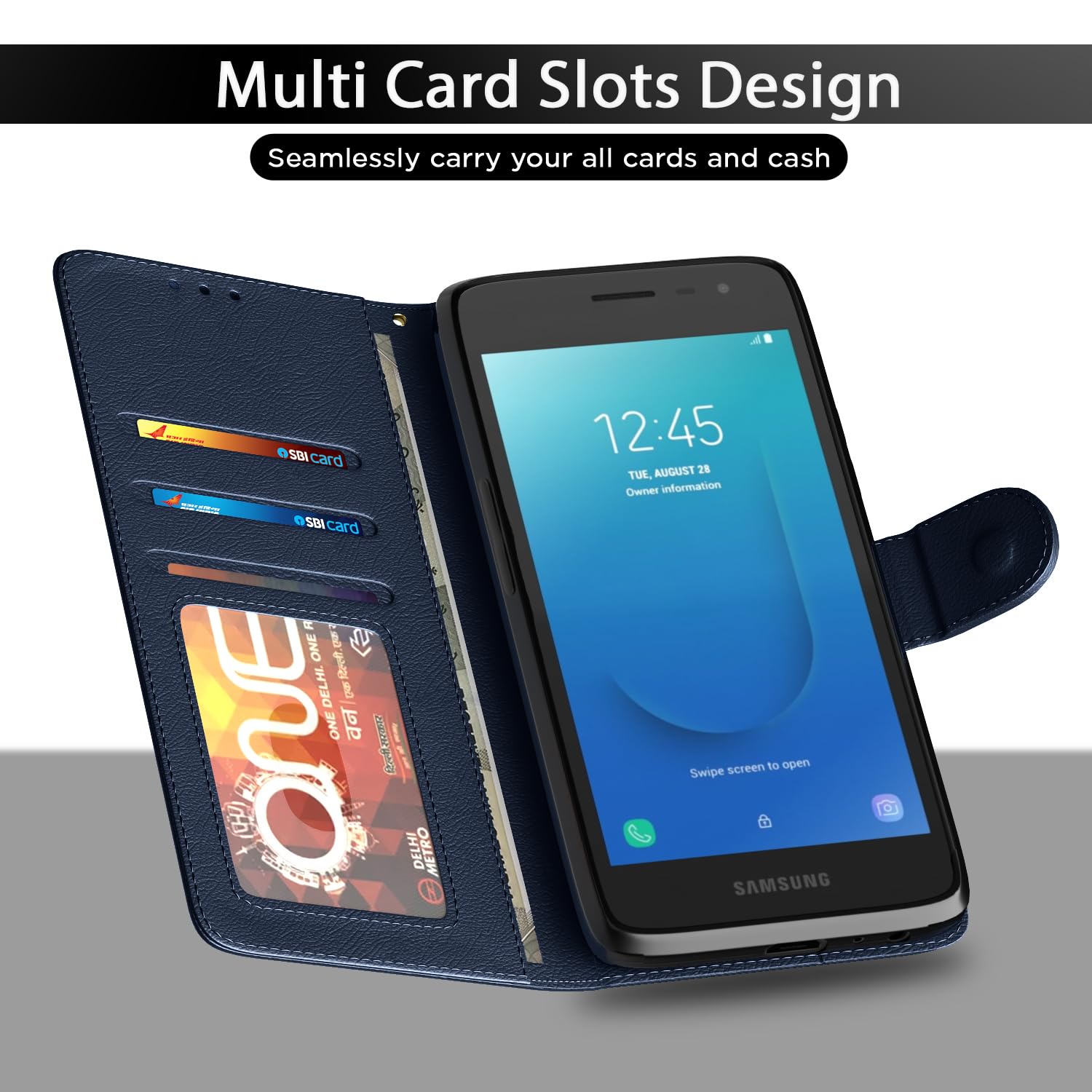 Pikkme Samsung J2 Core blue flip case – photo 5
