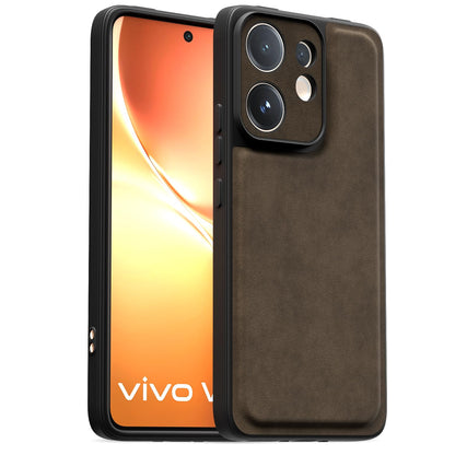 Pikkme Vivo V60/T4 Pro 5G Leather coffee mobile back cover
