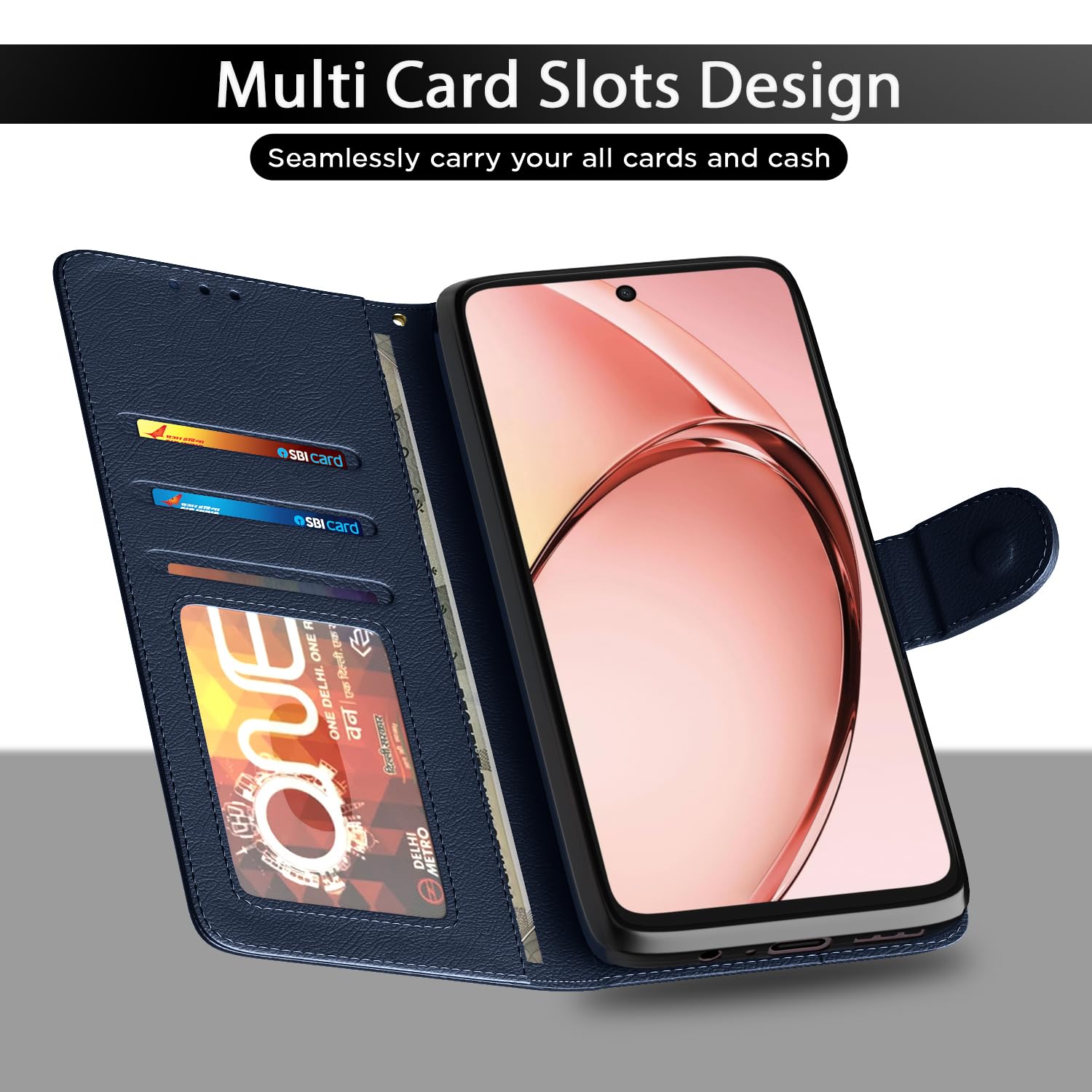 Pikkme Oppo A3x 5G/A3x 4G/A3 5G blue flip cover – photo 5