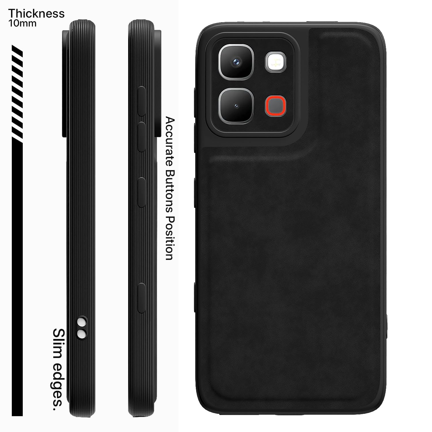 Black phone cover for Infinix Note Edge 5G – Pikkme – photo 3