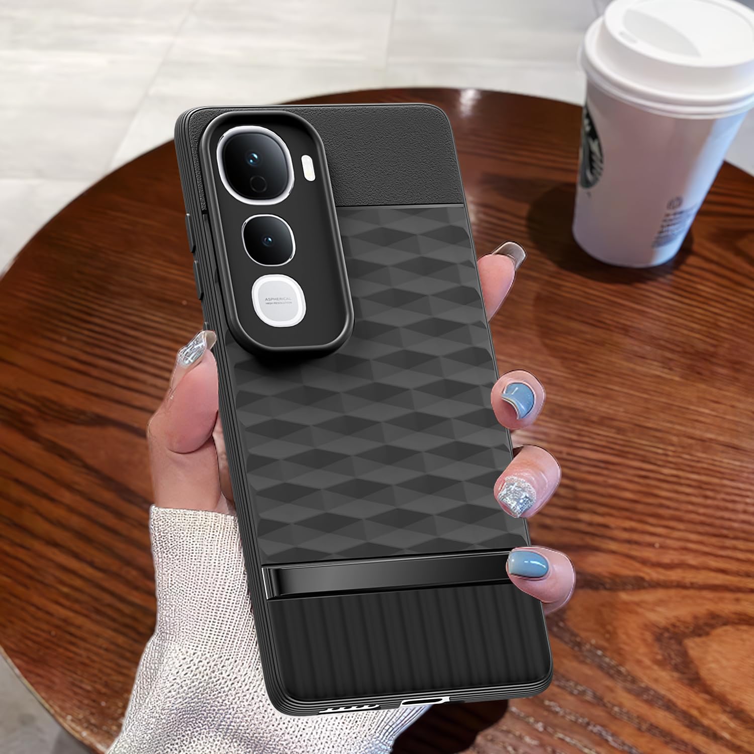 Black mobile back cover for Vivo Y400 5G – Pikkme – photo 7