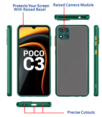 Green Matte back cover for Poco C3 – Pikkme – photo 3