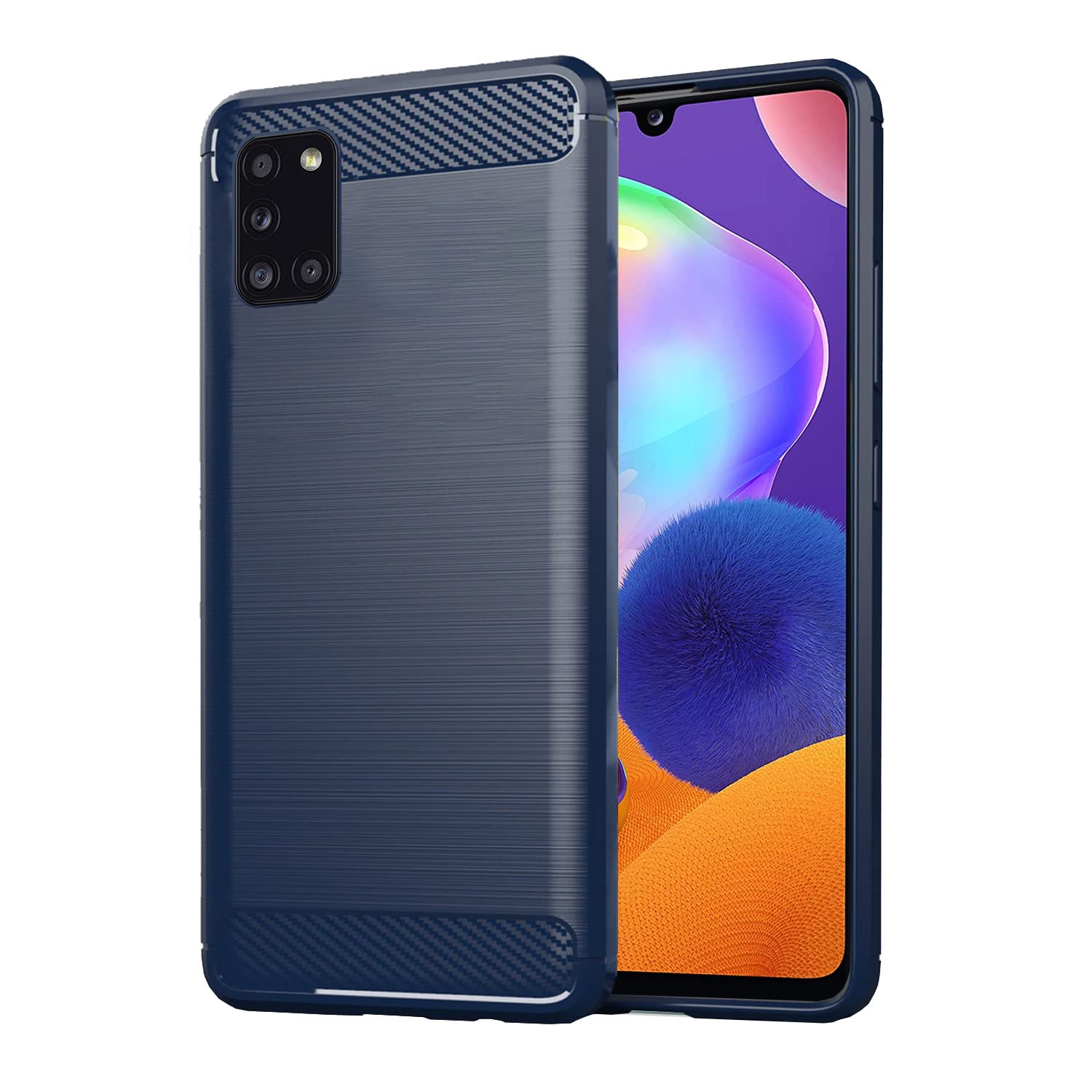 Samsung A31 Hybrid phone cover in blue by Pikkme