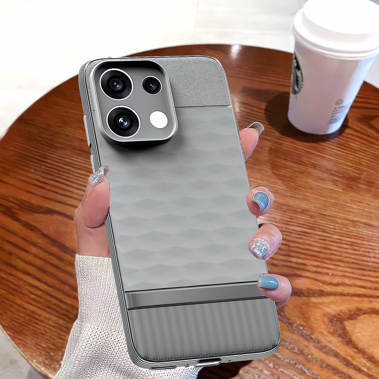 Pikkme Oppo Reno 16c 5G Silicone grey back cover – photo 7