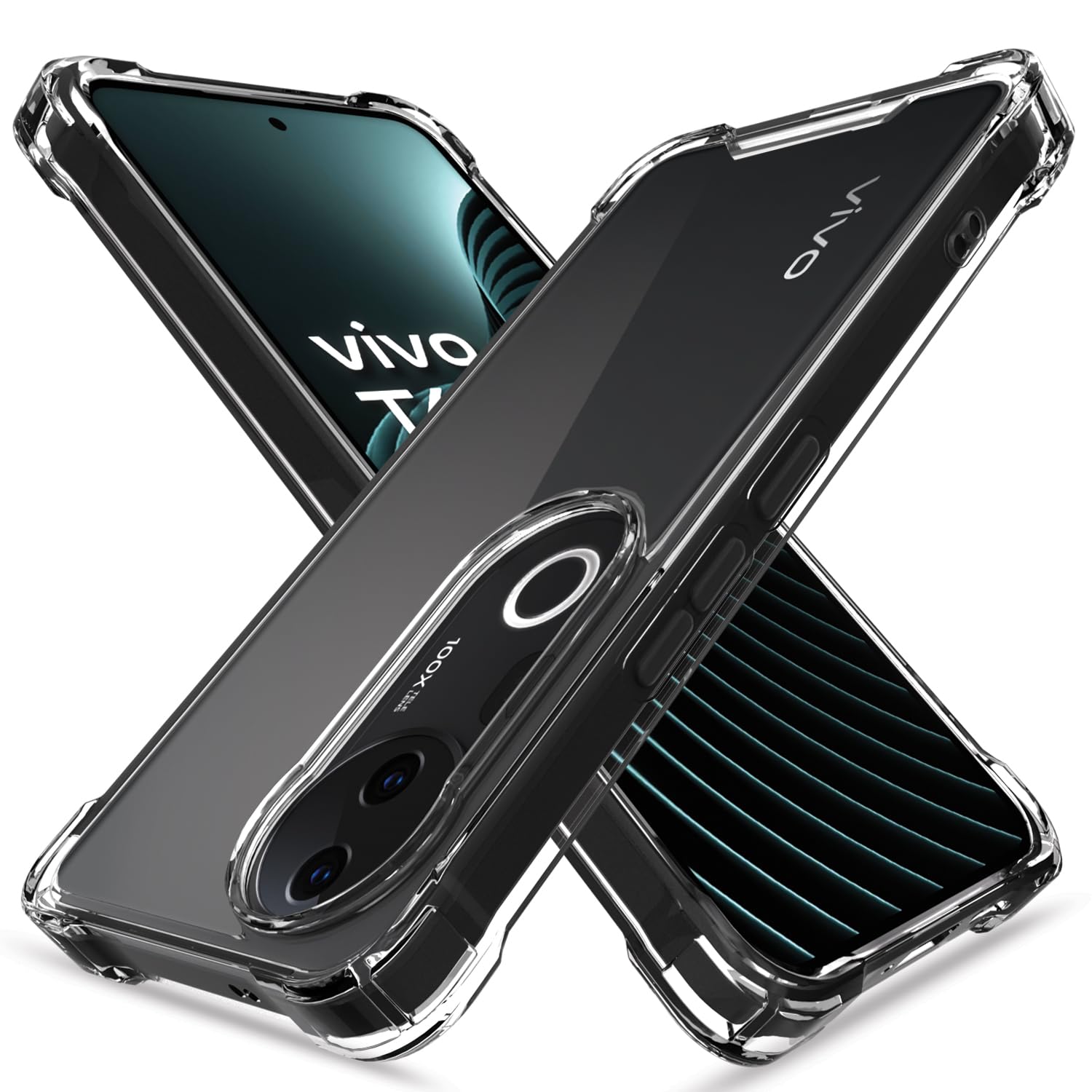 Pikkme Vivo T4 Ultra 5G PC + TPU Clear Transparent  Back Cover (Transparent)