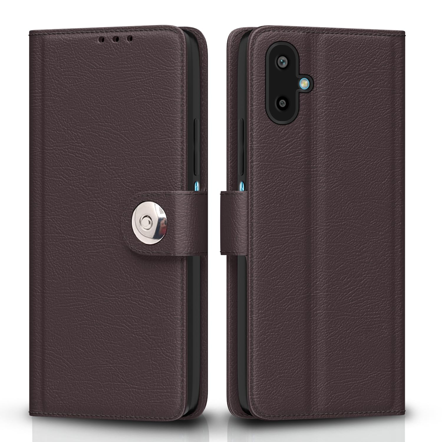 Coffee Button wallet flip cover for Samsung F06/M06 5G – Pikkme