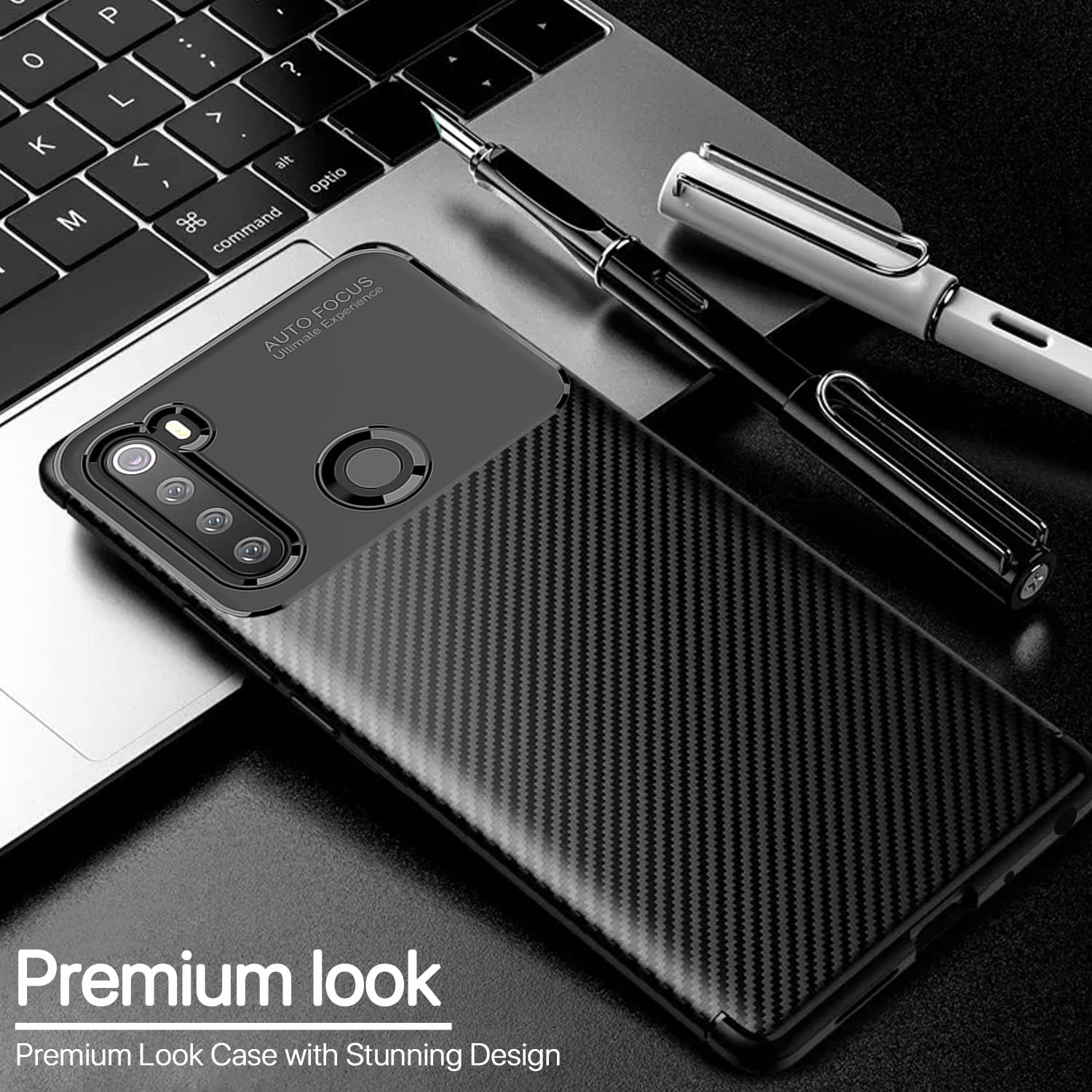 Pikkme black Carbon back cover for Redmi Note 8 – photo 3