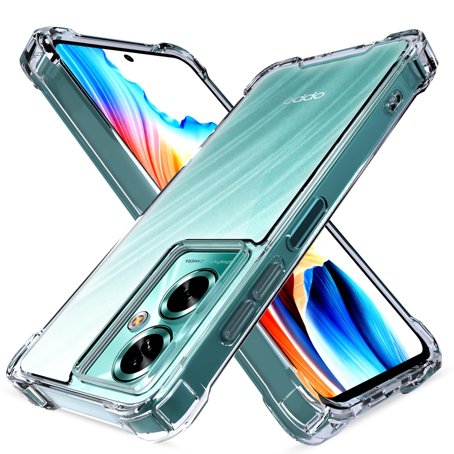 Transparent PC-TPU phone cover for Oppo A79 5G – Pikkme