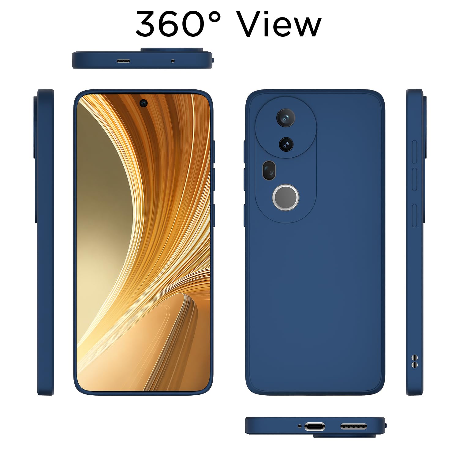Pikkme Vivo T4 Ultra 5G Matte blue mobile back cover – photo 4