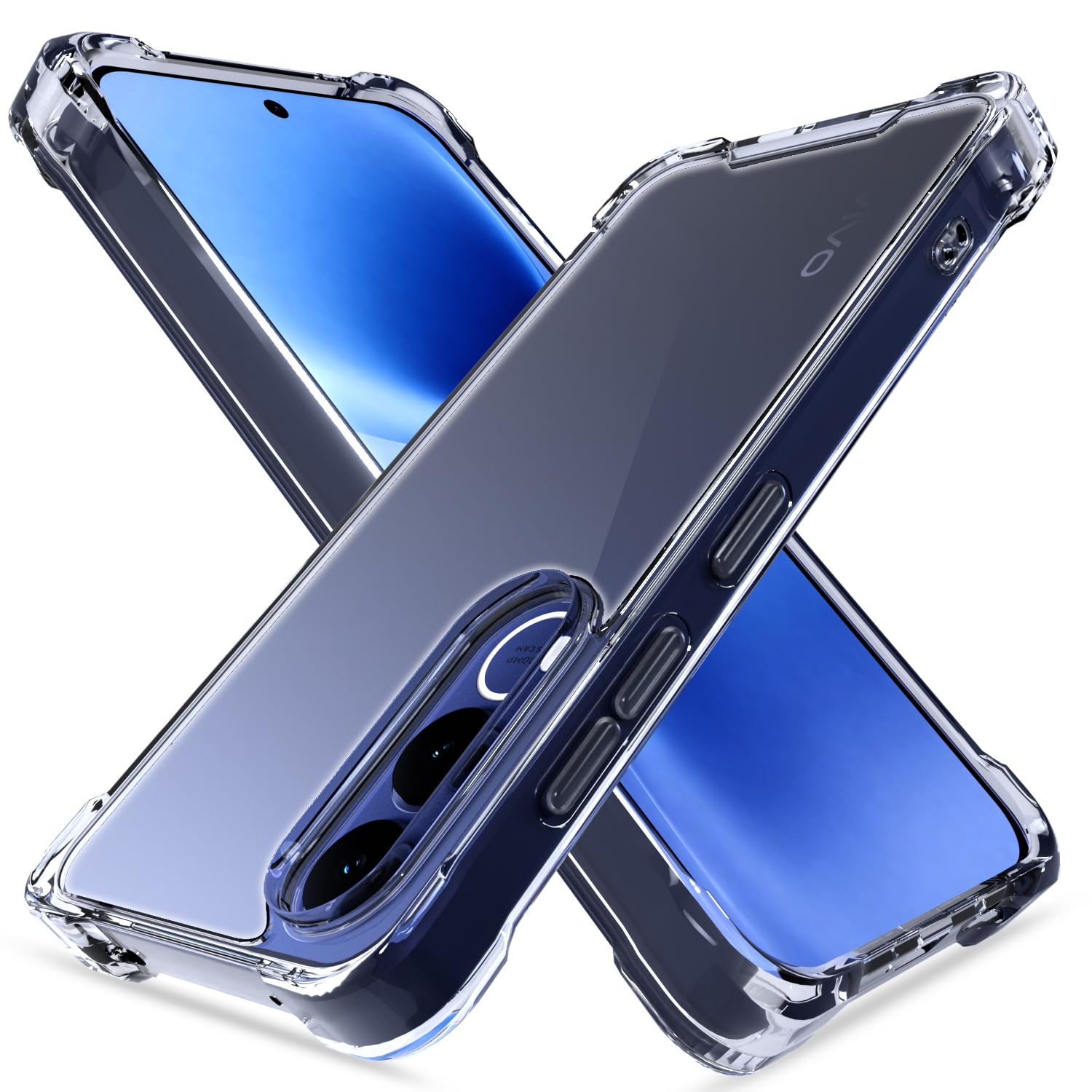 Vivo V70 FE 5G PC-TPU mobile cover in transparent by Pikkme