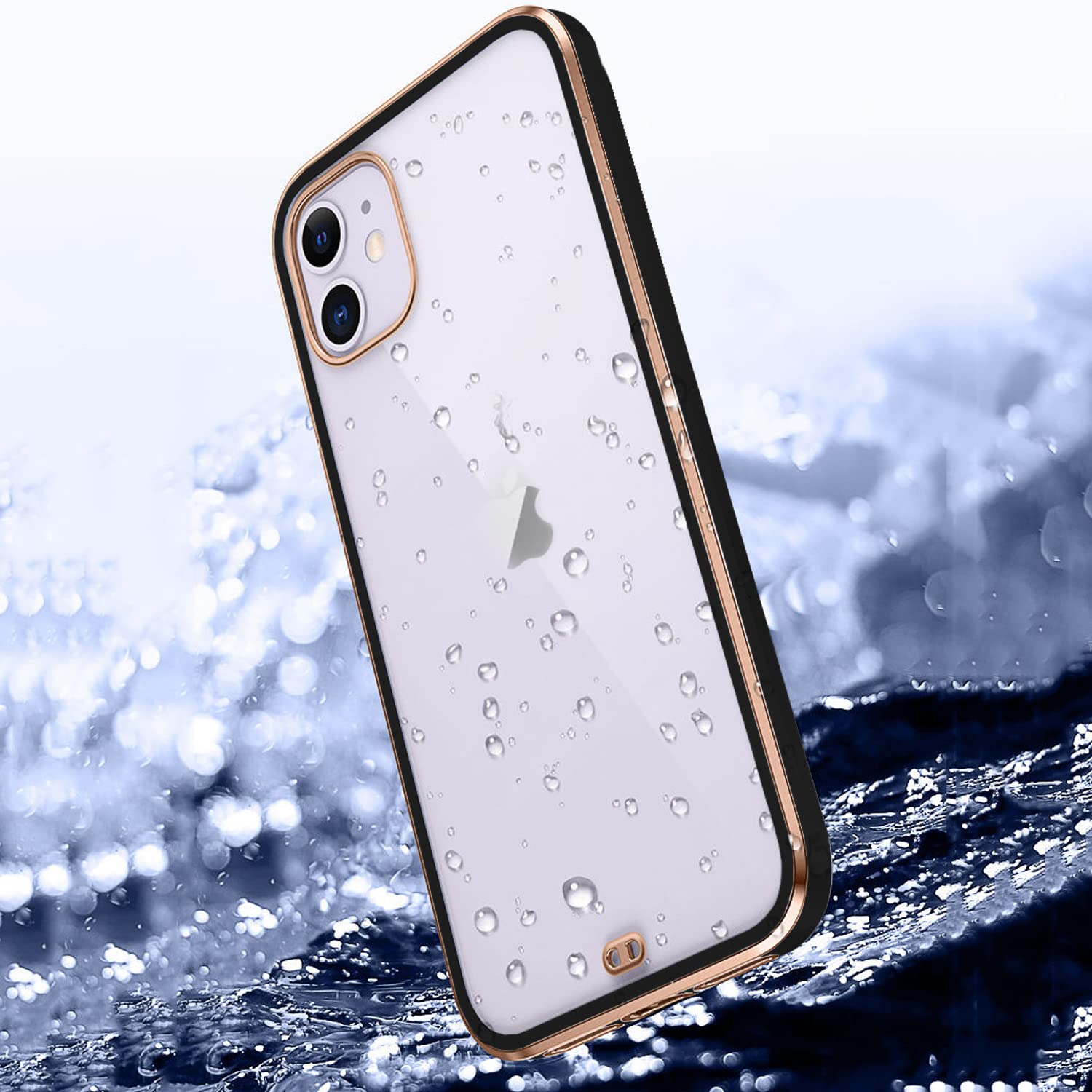 Pikkme iPhone 11  Chrome Back Cover (Black)